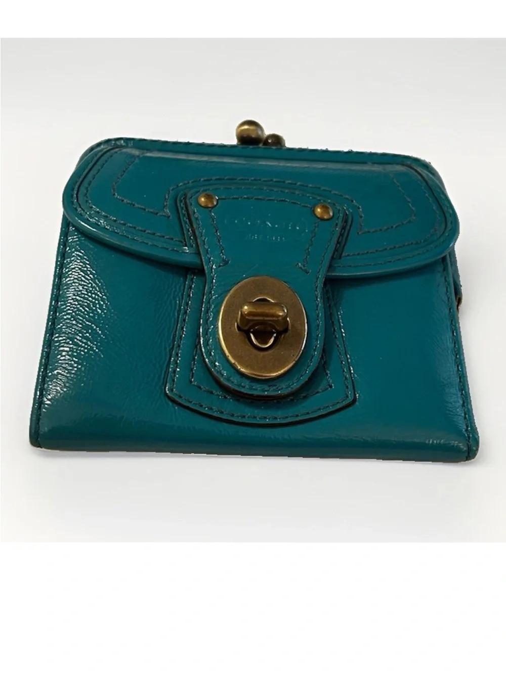 Coach Legacy Francine Satchel, Wallet Set, Turquoise Patent Leather Ltd. Ed 2008